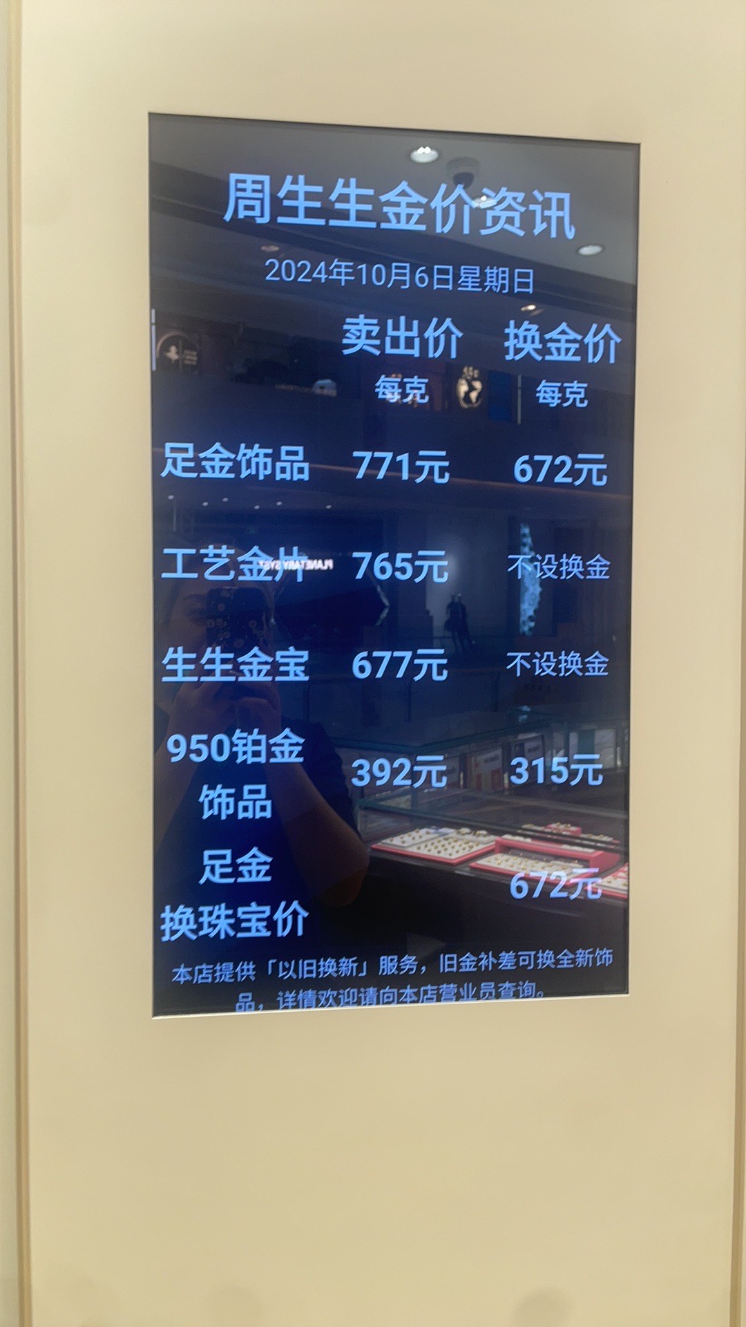 周生生今日黄金价格多少钱一克