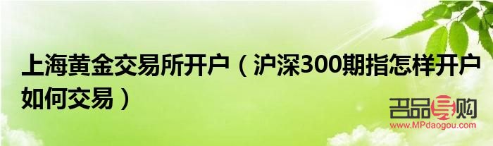 如何在上海黄金交易所成功开户，全面指南