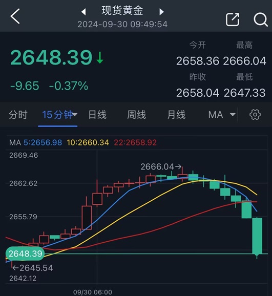 实时黄金价格走势图，投资者的晴雨表
